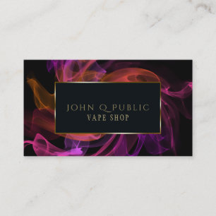 Carte De Visite Vapeur sous Blacklight pour les magasins de vape