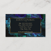 Carte De Visite Vapeur Turquoise bleu noir pour Vape Shopping (Dos)