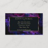 Carte De Visite Vapeur violet Blacklight pour Vape Shops (Dos)