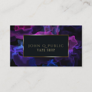 Carte De Visite Vapeur violette sous blacklight pour magasins de v