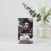 Carte De Visite Vapor Vape Plume de fumée noir et blanc (Debout devant)