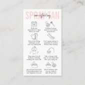 Carte De Visite Vaporisateur rose féminin Instructions pour les so (Devant)