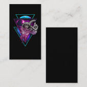 Carte De Visite Vaporwave Astronaut Space Art Monkey Bankey (Devant / Derrière)