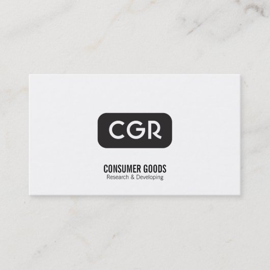 Carte De Visite Variation Arrière - plan arrondie Monogramme (Devant)