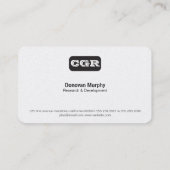 Carte De Visite Variation Arrière - plan arrondie Monogramme (Dos)