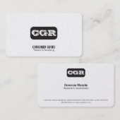 Carte De Visite Variation Arrière - plan arrondie Monogramme (Devant / Derrière)