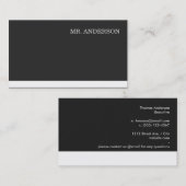 Carte De Visite Variation d'accentuation blanche de l'Arrière - pl (Devant / Derrière)