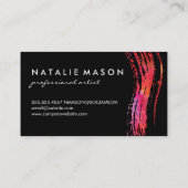 Carte De Visite Variation de brosse monogramme aquarelle (Dos)