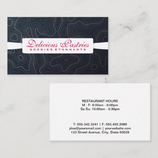 Carte De Visite Variation de la broche (blanche) | Chef exécutif (Devant / Derrière)