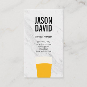 Carte De Visite Variation de la pinte de marbre de bière