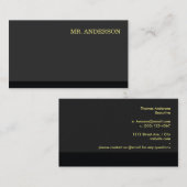 Carte De Visite Variation de l'accent noir de l'Arrière - plan noi (Devant / Derrière)