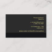 Carte De Visite Variation de l'accent noir de l'Arrière - plan noi (Dos)