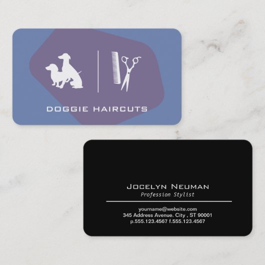 Carte De Visite Variation de l'éleveur de chiens (Devant / Derrière)