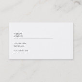 Carte De Visite Variation de ligne simple vers texte (noir) (Dos)