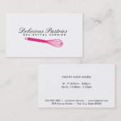 Carte De Visite Variation de Whisk (magenta) | Maître culinaire (Devant / Derrière)
