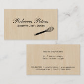Carte De Visite Variation de Whisk | Maître culinaire | Grain de b (Devant / Derrière)