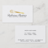 Carte De Visite Variation de Whisk (or) | Maître culinaire (Devant / Derrière)