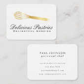 Carte De Visite Variation de Whisk (or) | Maître culinaire (Devant / Derrière)