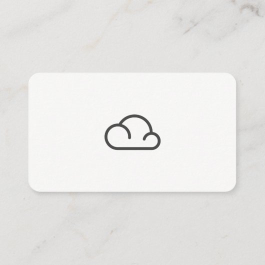 Carte De Visite Variation d'icône de nuage (Dos)