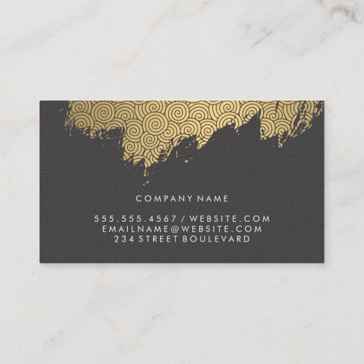 Carte De Visite Variation Motif de l'or brossé (Dos)