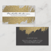 Carte De Visite Variation Motif de l'or brossé (Devant / Derrière)