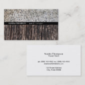 Carte De Visite Variation Pierre et bois (Devant / Derrière)