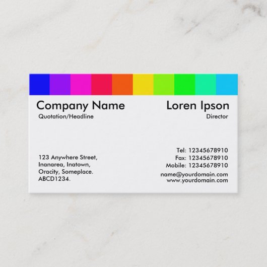Carte De Visite Variations de couleurs 04 (Devant)