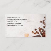 Carte De Visite Variété de haricots de café sur le tableau (Dos)