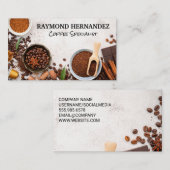 Carte De Visite Variété de haricots de café sur le tableau (Devant / Derrière)