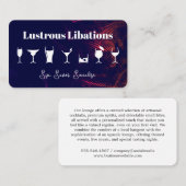 Carte De Visite Variété de Lunettes de Cocktail | Bar Lounge (Devant / Derrière)