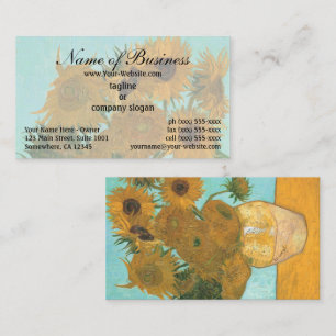 Carte De Visite Vase avec douze tournesols de Vincent van Gogh