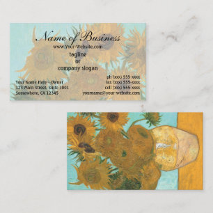 Carte De Visite Vase avec douze tournesols de Vincent van Gogh