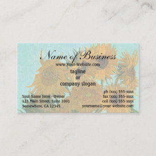 Carte De Visite Vase avec douze tournesols par Vincent van Gogh