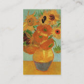 Carte De Visite Vase avec douze tournesols, Vincent van Gogh. (Dos)