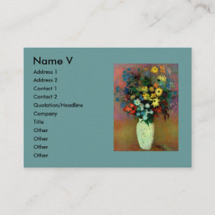 Carte De Visite Vase de Odilon Redon avec fleurs (1914)