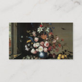 Carte De Visite Vase des fleurs par une fenêtre, Balthasar van der (Dos)