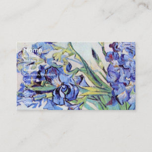 Carte De Visite Vase Still Life avec Irises par Vincent van Gogh