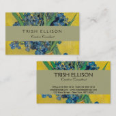 Carte De Visite Vase Van Gogh avec Iris Classic Impressionnisme (Devant / Derrière)