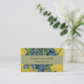 Carte De Visite Vase Van Gogh avec Iris Classic Impressionnisme (Debout devant)
