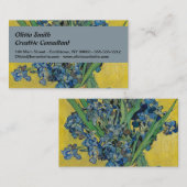 Carte De Visite Vase Van Gogh avec Iris Classic Impressionnisme (Devant / Derrière)