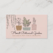 Carte De Visite Vases à fleurs de maison rose vif Plante Succulent (Devant)