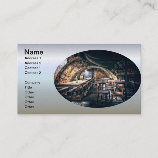 Carte De Visite Vaulted Wine Celler Bar (Devant)