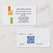 Carte De Visite VCard QR-CODE (Devant / Derrière)