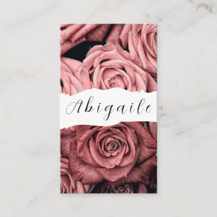 Carte De Visite Vecteur de plumes sans couture Roses Vintages voit