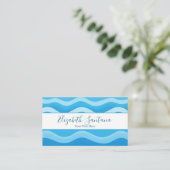 Carte De Visite Vecteurs bleus modernes (Debout devant)