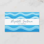 Carte De Visite Vecteurs bleus modernes (Devant)