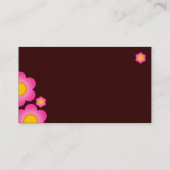 Carte De Visite Vector Flower - Marron Foncé (Dos)