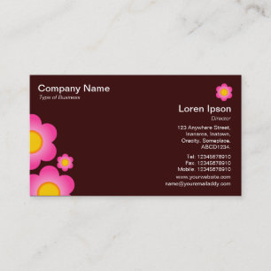Carte De Visite Vector Flower - Marron Foncé