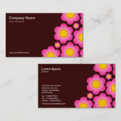 Carte De Visite Vector Flowers II - Marron foncé (Devant / Derrière)