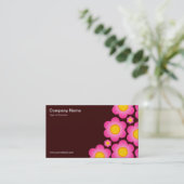 Carte De Visite Vector Flowers II - Marron foncé (Debout devant)